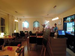 Innenraum des Restaurants "Das neue Fontana"