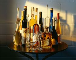 Mehrere Flaschen Schnaps