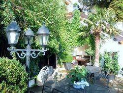 Außenbereich eines Restaurants