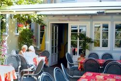 Außenbereich des Restaurants Winzerstube in Mußbach