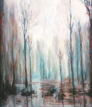 Rheinwald bei Hochwasser